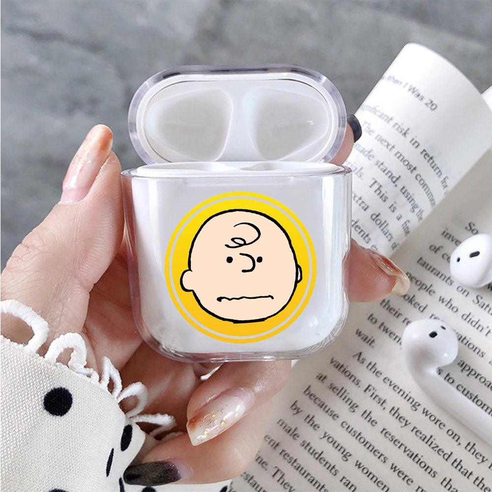 Charlie Brown on Frame Apple Airpods Clear Case