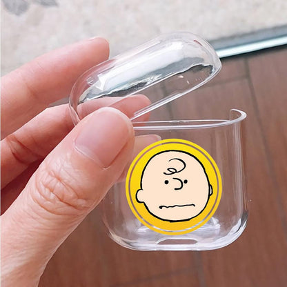 Charlie Brown on Frame Apple Airpods Clear Case