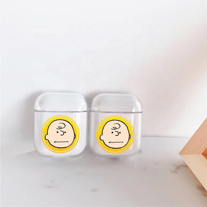 Charlie Brown on Frame Apple Airpods Clear Case