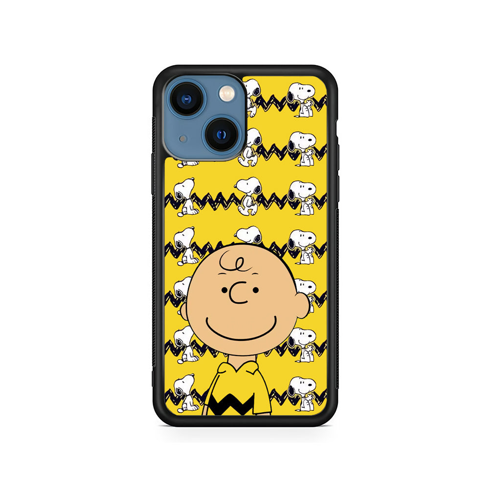 Charlie and Snoopy in Frame  iPhone 15 Plus Case