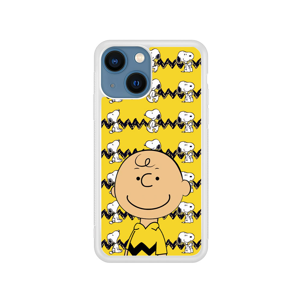 Charlie and Snoopy in Frame  iPhone 15 Plus Case