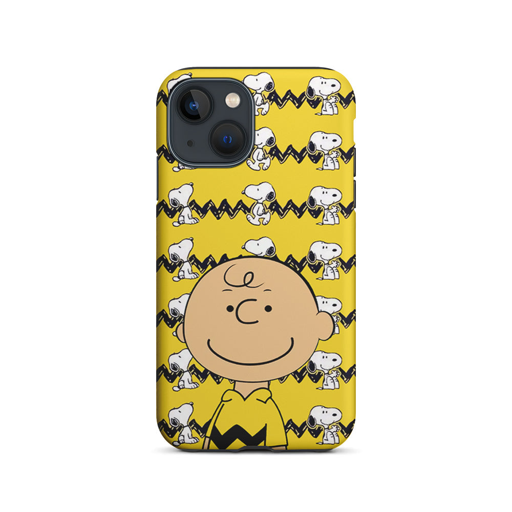 Charlie and Snoopy in Frame  iPhone 15 Plus Case