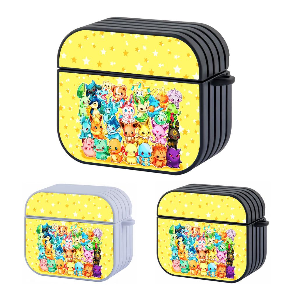 Chibi Cute Pokemon Star Background Apple Airpods 4 Case
