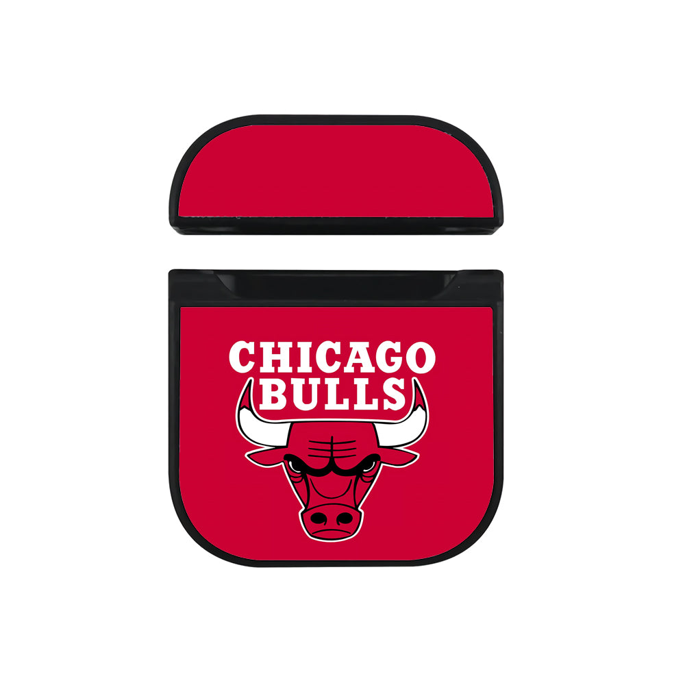 Chicago Bulls Logo NBA Aesthetic Apple Airpods Case Black