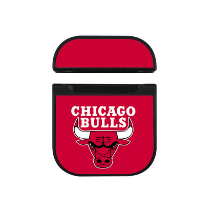 Chicago Bulls Logo NBA Aesthetic Apple Airpods Case Black