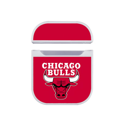 Chicago Bulls Logo NBA Aesthetic Apple Airpods Case White