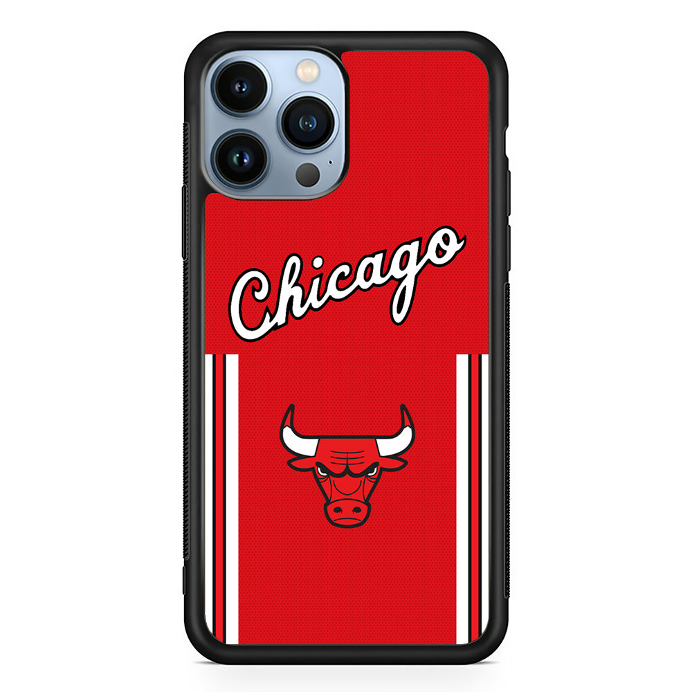 Chicago Bulls Red Champion iPhone 15 Pro Case - Carneyforia