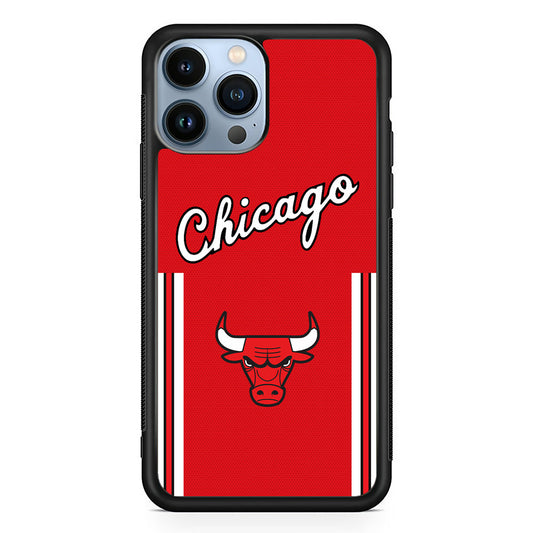 Chicago Bulls Red Champion iPhone 15 Pro Case - Carneyforia