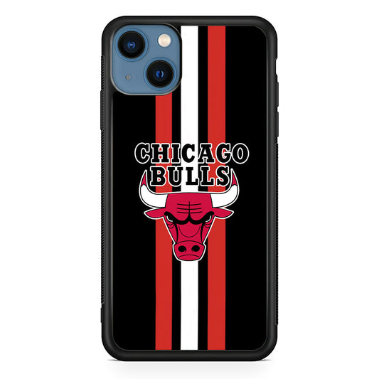 Chicago Bulls Stripe And Emblem iPhone 14 Plus Case - Carneyforia