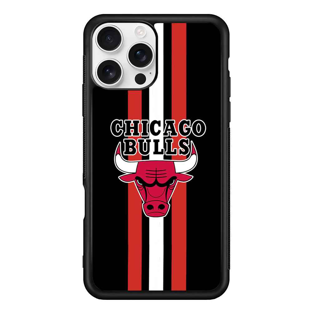 Chicago Bulls Stripe And Emblem iPhone 16 Pro Case