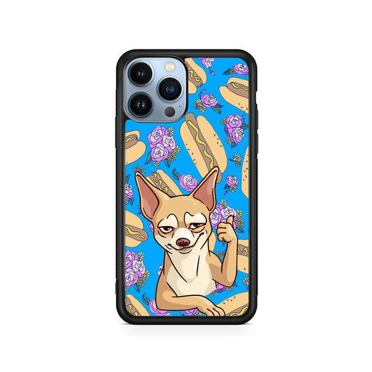 Chihuahua and Hot Dog Bid iPhone 15 Pro Max Case