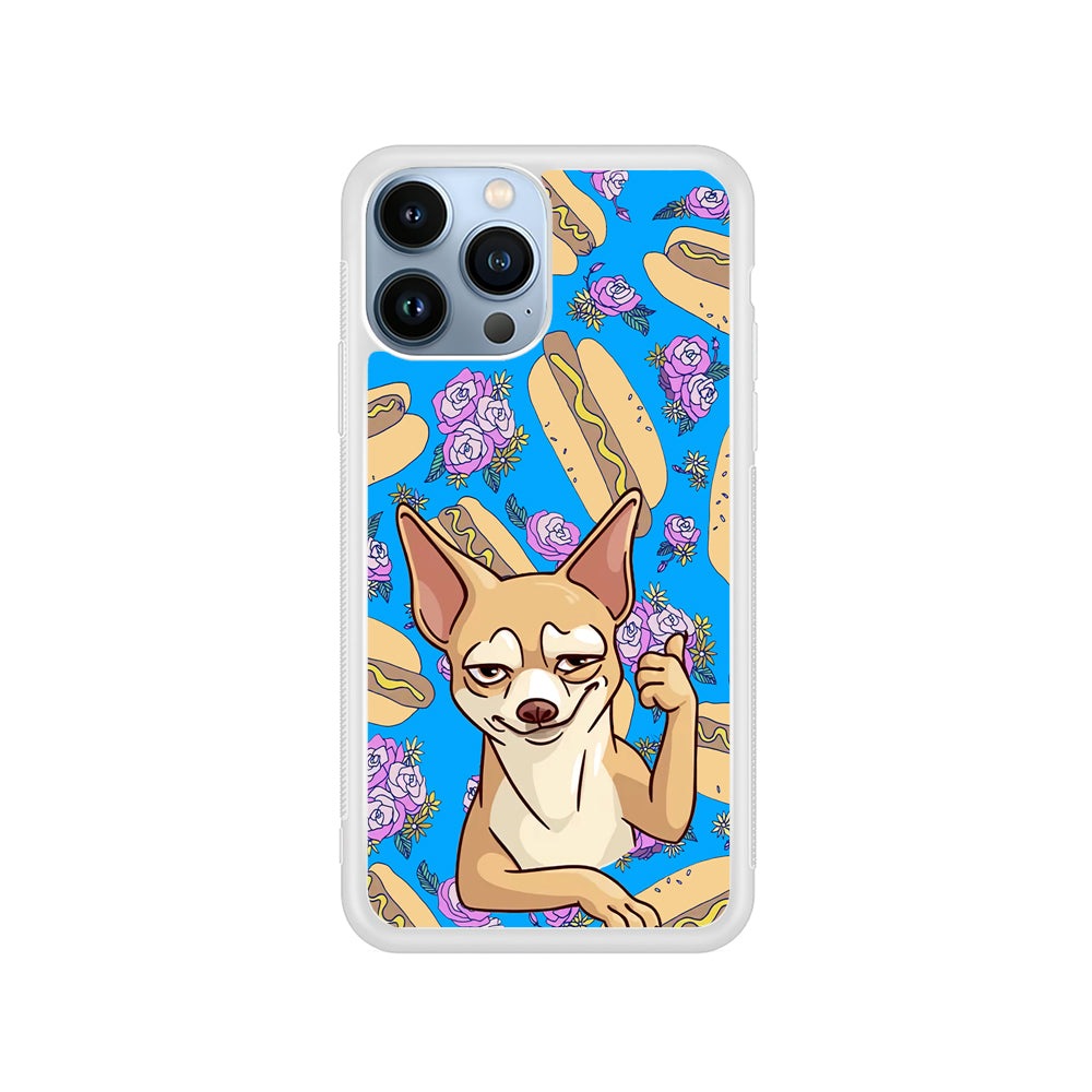 Chihuahua and Hot Dog Bid iPhone 15 Pro Max Case