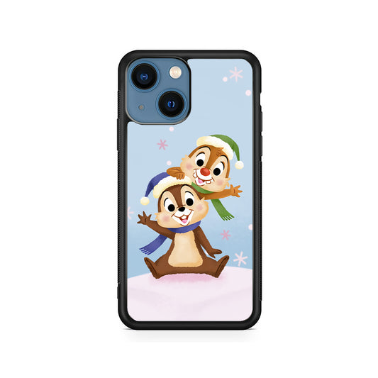 Chip And Dale Happy In Winter iPhone 15 Plus Case