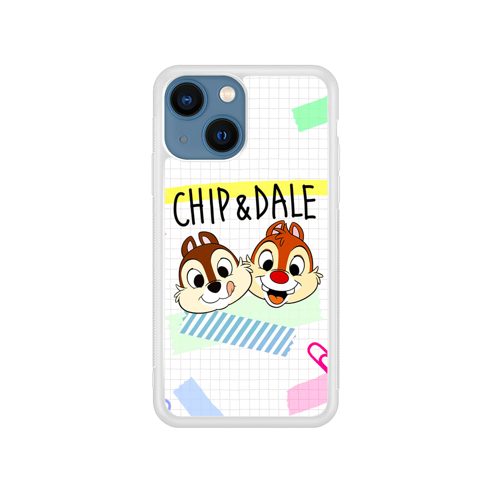 Chip And Dale Paper Clip Aesthetic iPhone 15 Case