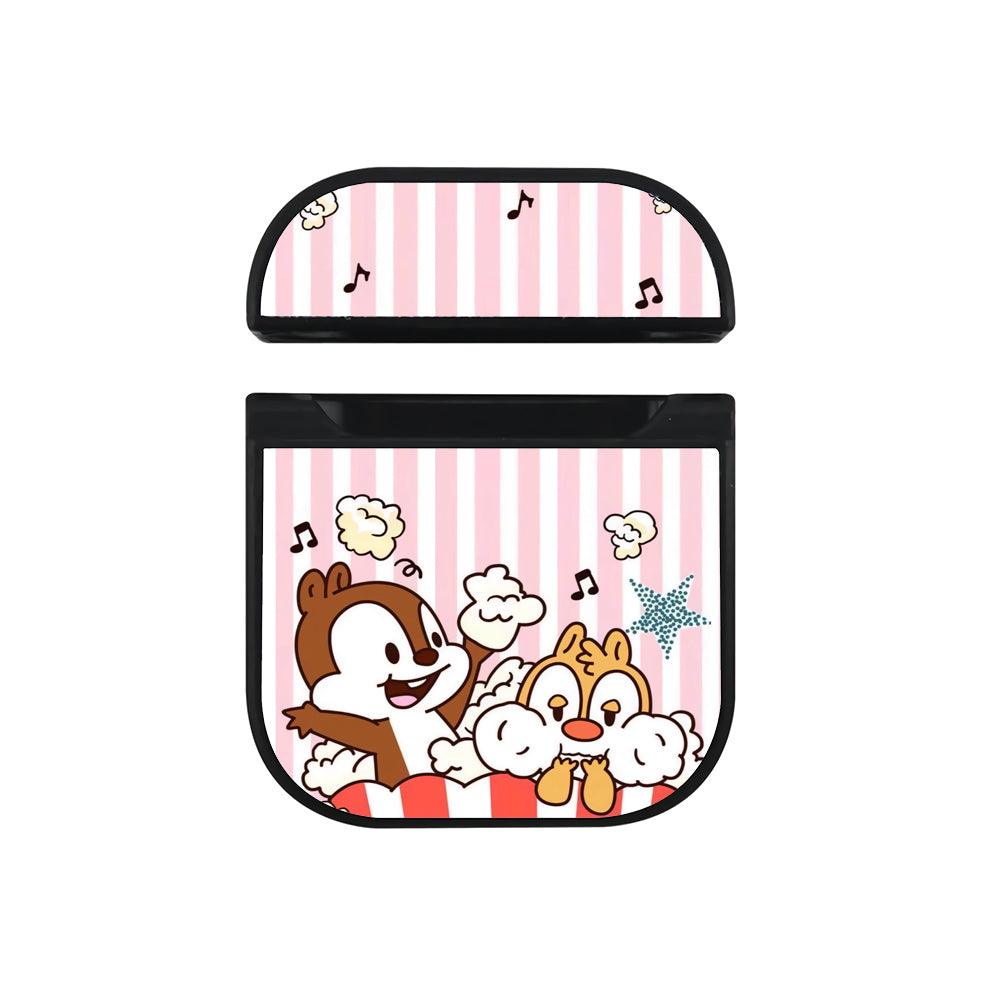 Chip n Dale Popcorn Party Apple Airpods Case Black