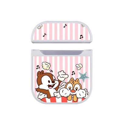 Chip n Dale Popcorn Party Apple Airpods Case White