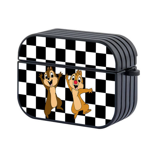 Chips And Dale Square Black And White Apple AirPods Pro Case