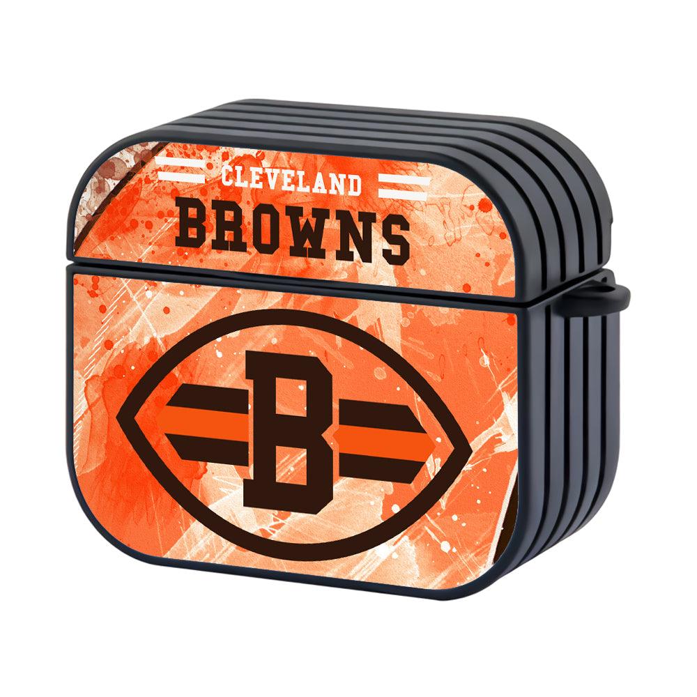 Cleveland Brown NFL Shine with Brown Apple Airpods 4 Case Black