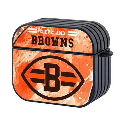 Cleveland Brown NFL Shine with Brown Apple Airpods 4 Case Black
