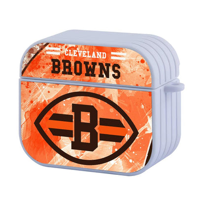 Cleveland Brown NFL Shine with Brown Apple Airpods 4 Case White