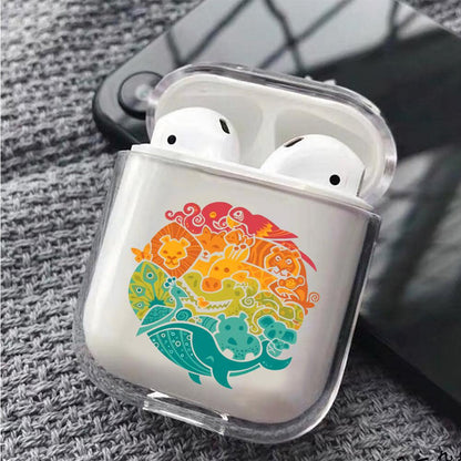 Collage of Nature Life Apple Airpods Clear Case