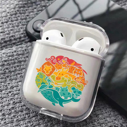 Collage of Nature Life Apple Airpods Clear Case