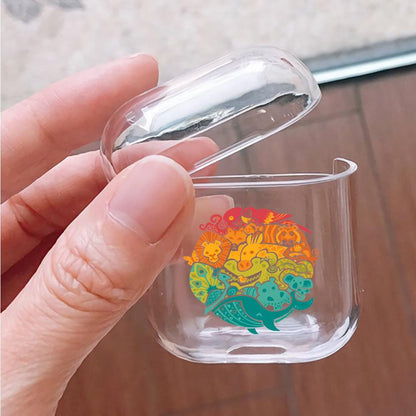 Collage of Nature Life Apple Airpods Clear Case