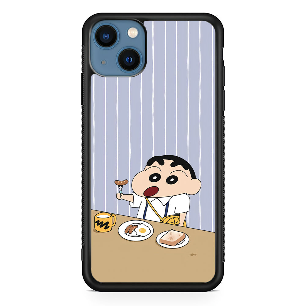 Crayon Shinchan Take a Breakfast iPhone 15 Plus Case - Carneyforia