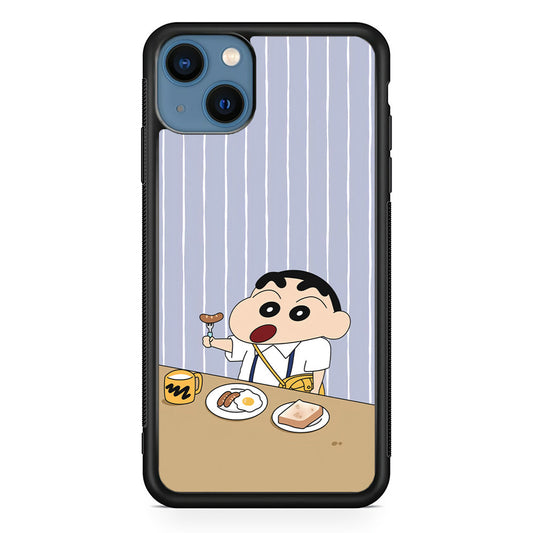 Crayon Shinchan Take a Breakfast iPhone 14 Plus Case - Carneyforia