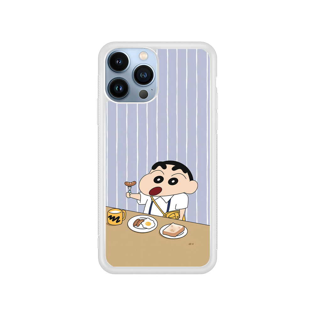 Crayon Shinchan Take a Breakfast iPhone 15 Pro Max Case