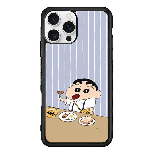 Crayon Shinchan Take a Breakfast iPhone 16 Pro Case