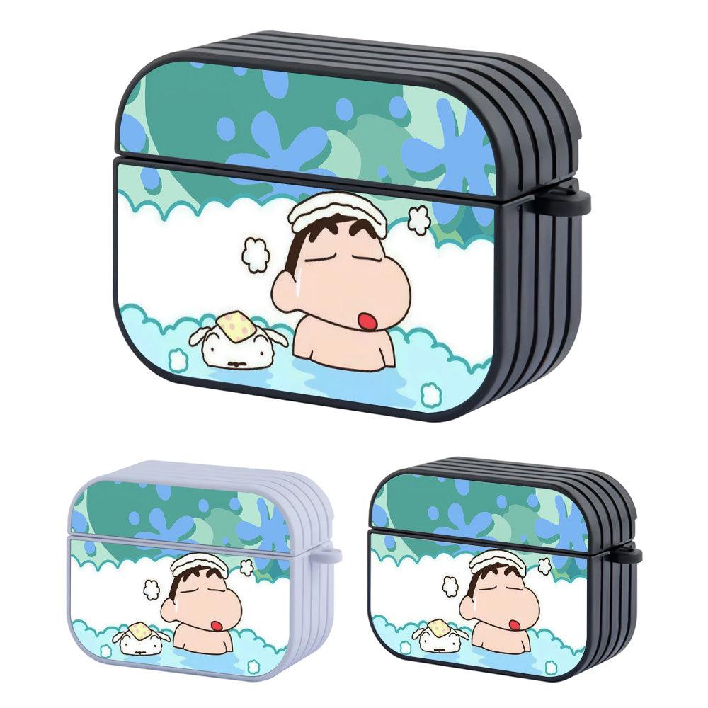 Crayon Shinchan Take a Break with a Hot Bath Apple Airpods Pro 3 Case