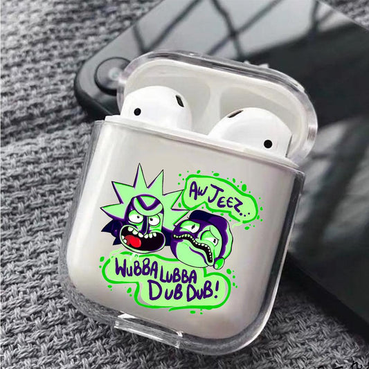 Crazy Rick and Morty Apple Airpods Clear Case