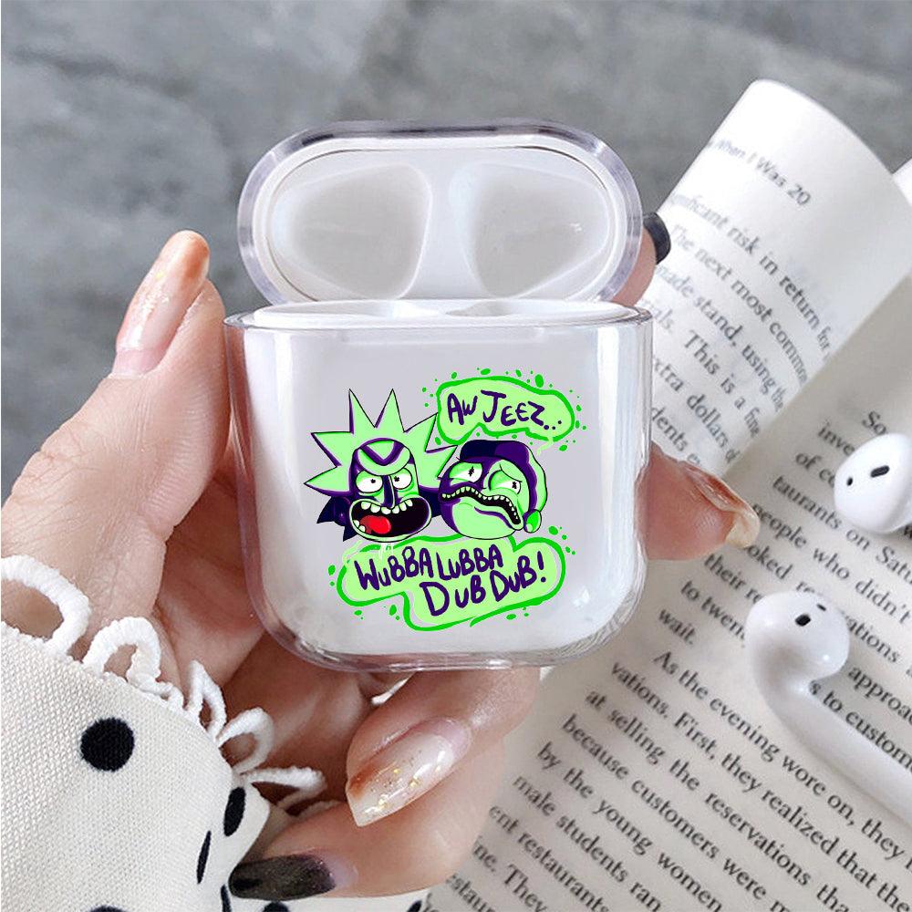 Crazy Rick and Morty Apple Airpods Clear Case