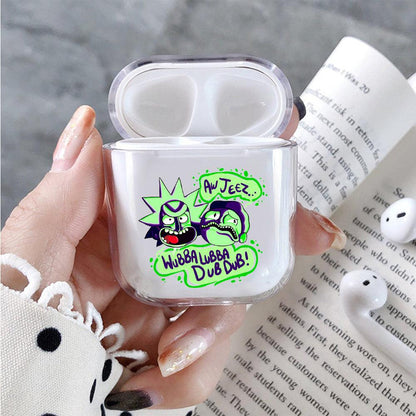Crazy Rick and Morty Apple Airpods Clear Case