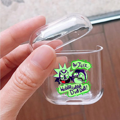 Crazy Rick and Morty Apple Airpods Clear Case