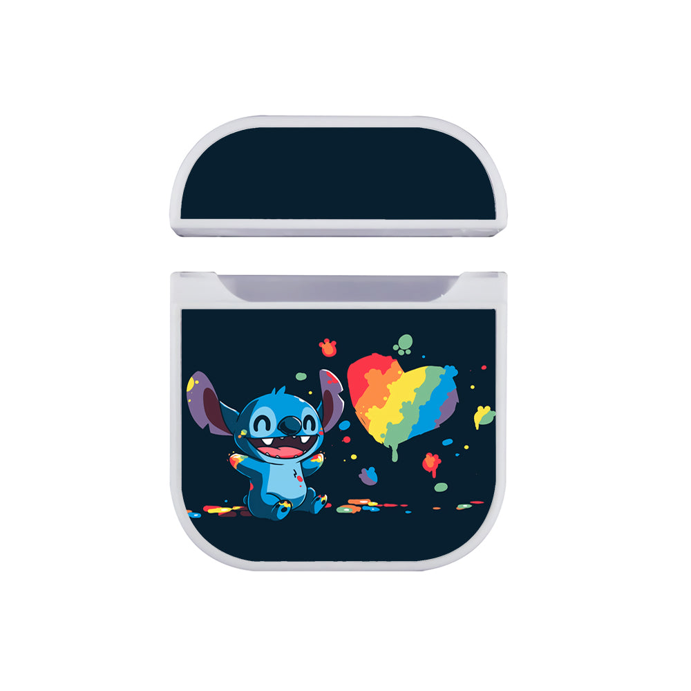 Cute Baby Stitch Apple Airpods Case White