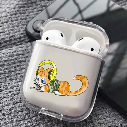 Cute Cat Enjoy The Music Apple Airpods Case