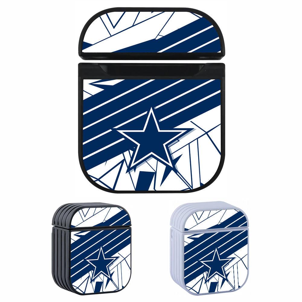 Dallas Cowboys on Blue Shapes Apple Airpods Case