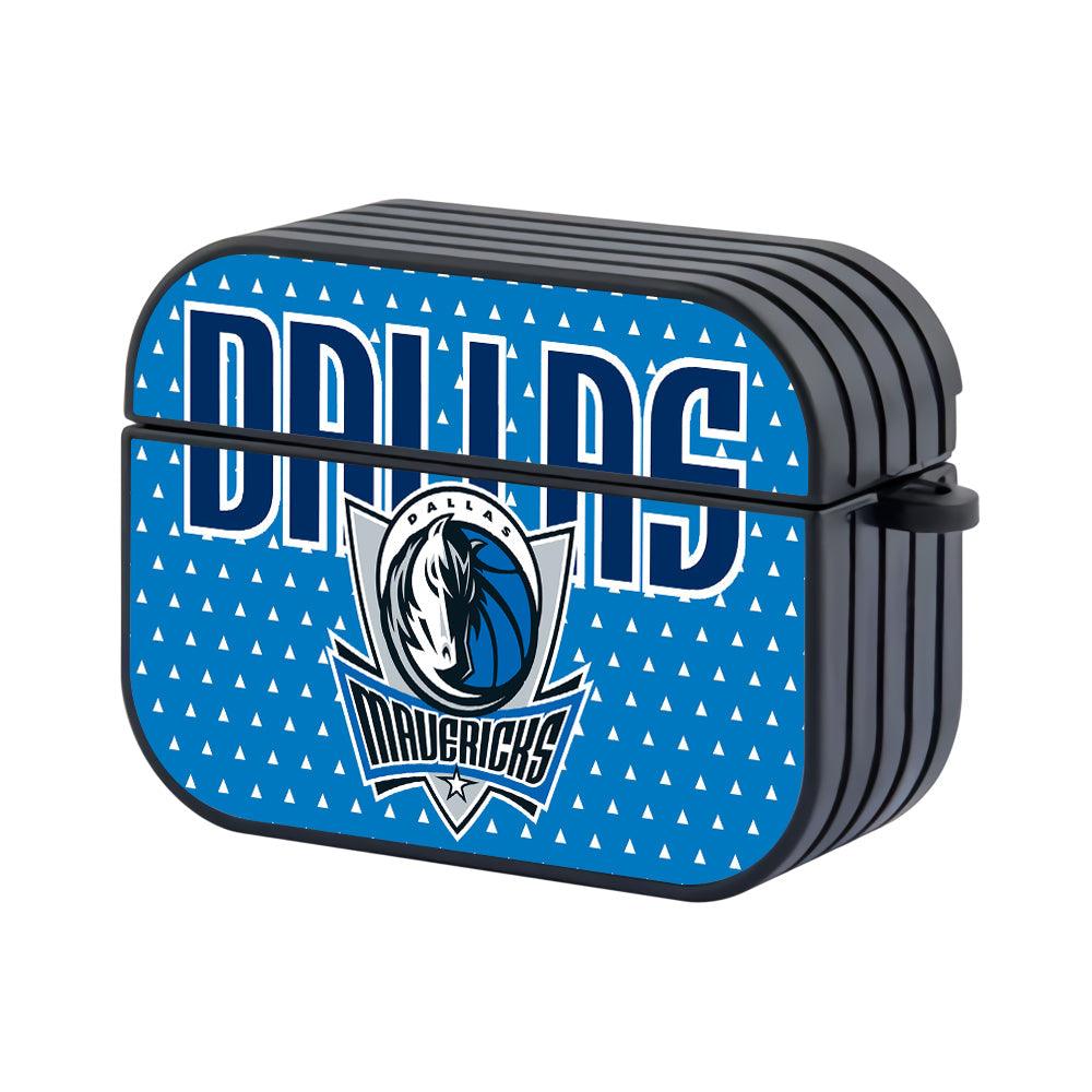 Dallas Mavericks Triangle Patern Apple Airpods Pro Case Black