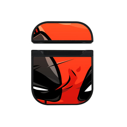 Deadpool Angry Expression Apple Airpods Case Black