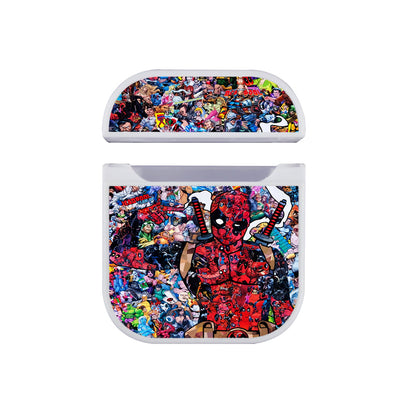 Deadpool Comic Heroes Apple Airpods Case White