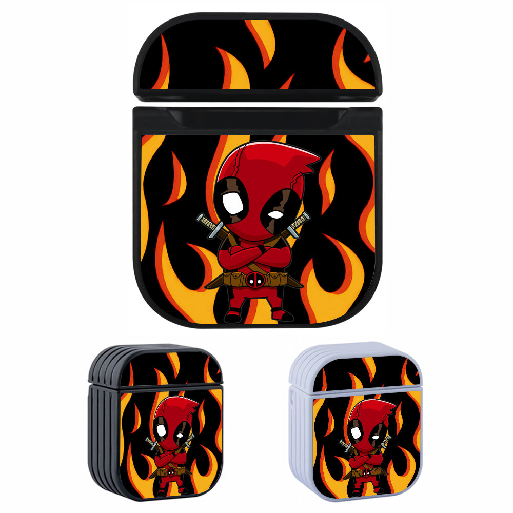 Deadpool Flame Fire Apple Airpods Case