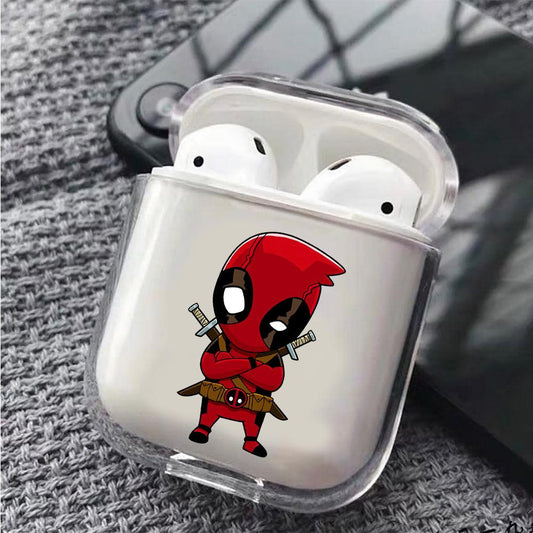 Deadpool Little Cute Apple Airpods Clear Case
