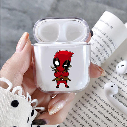 Deadpool Little Cute Apple Airpods Clear Case