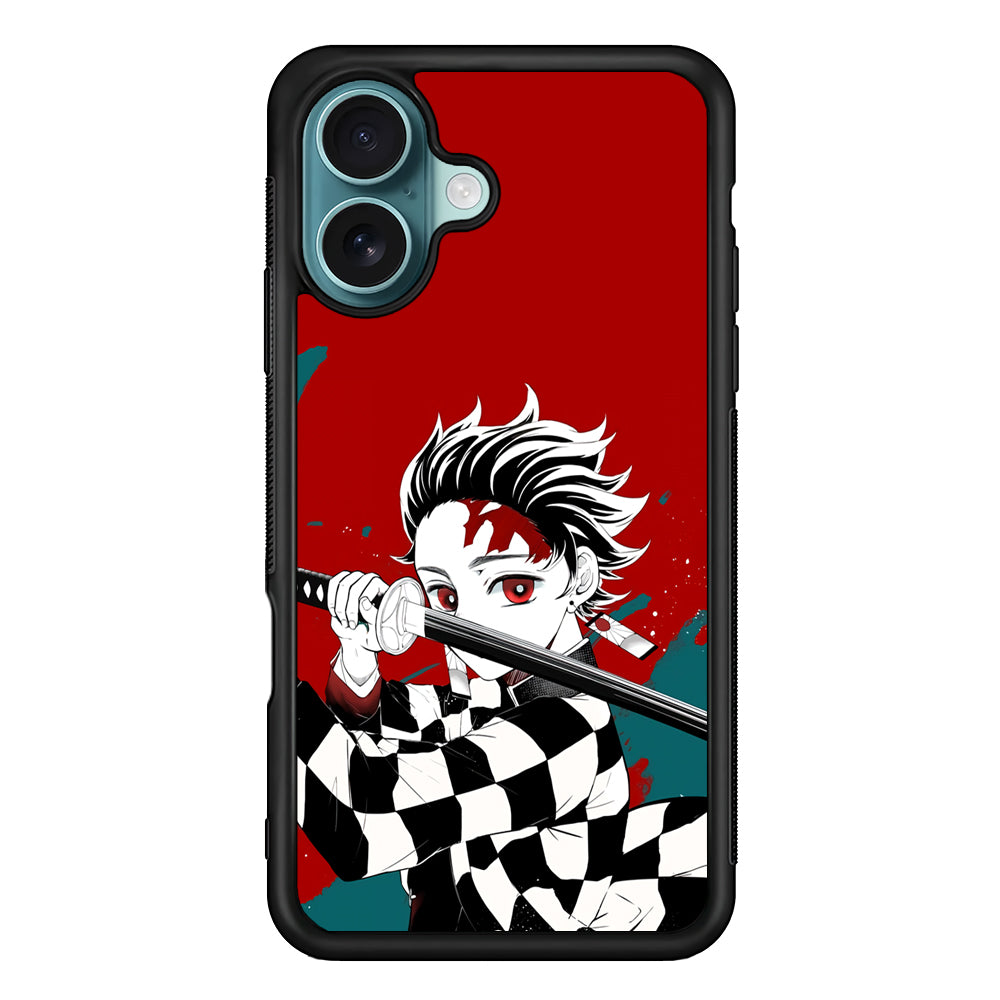 Demon Slayer Deep Blood of Tanjiro iPhone 17 Case