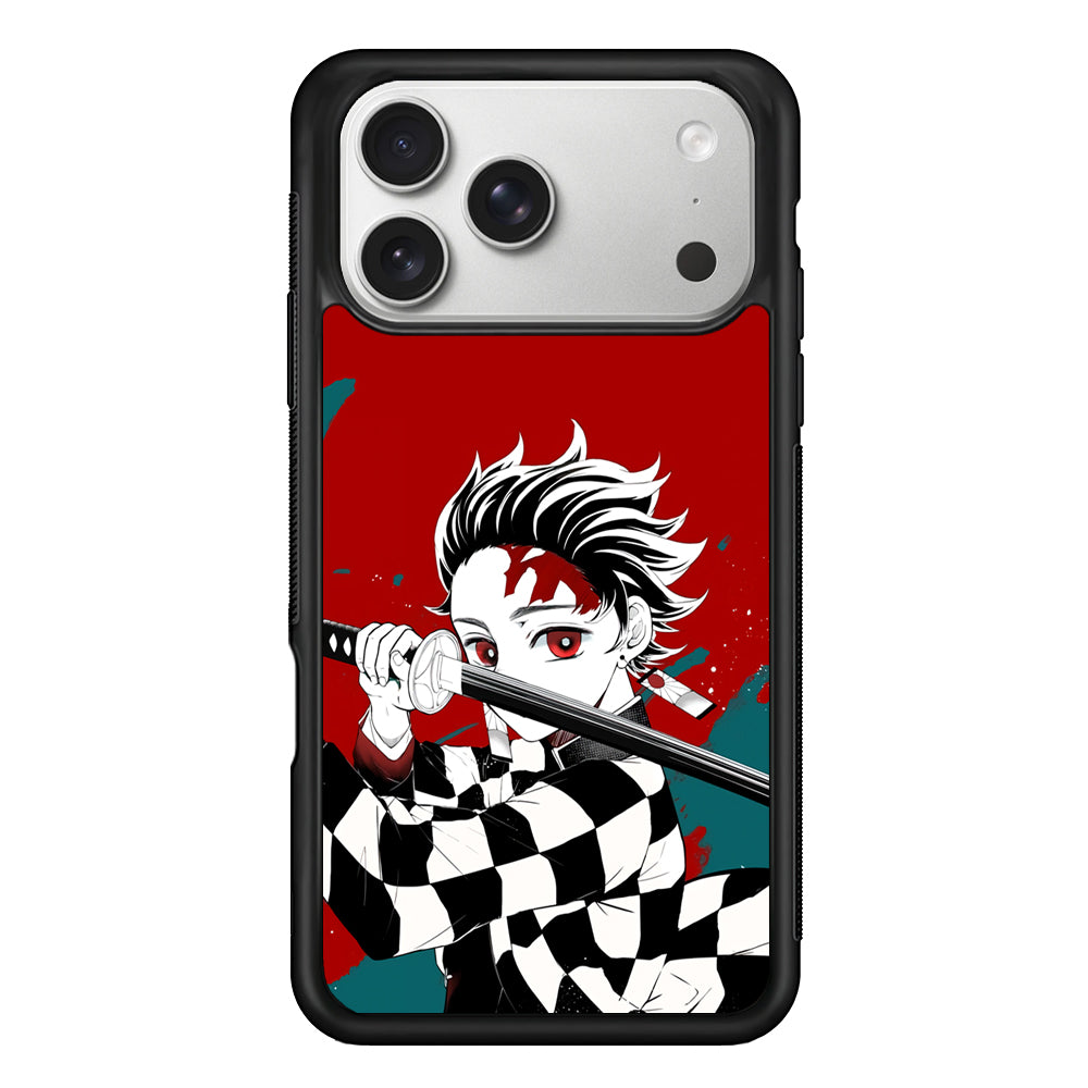 Demon Slayer Deep Blood of Tanjiro iPhone 17 Pro Max Case