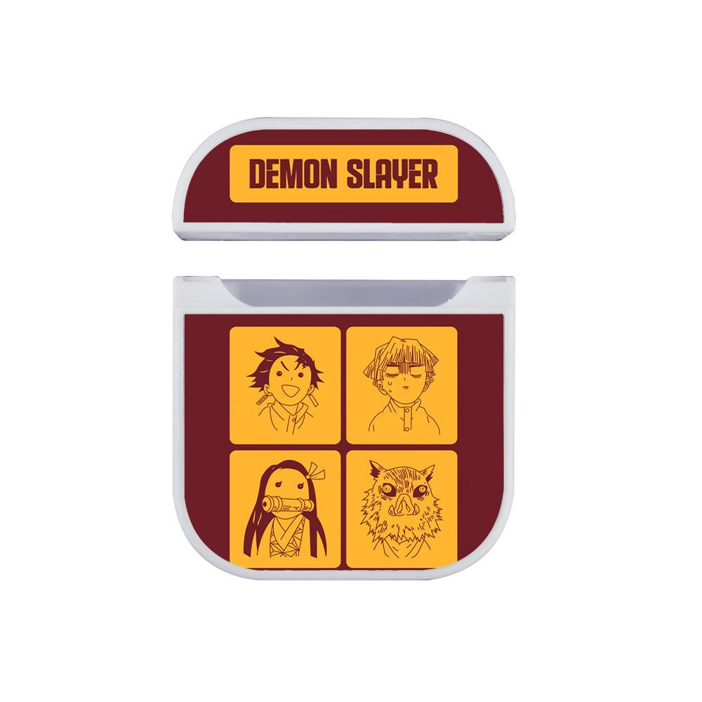 Demon Slayer Face After Work Apple Airpods Case White