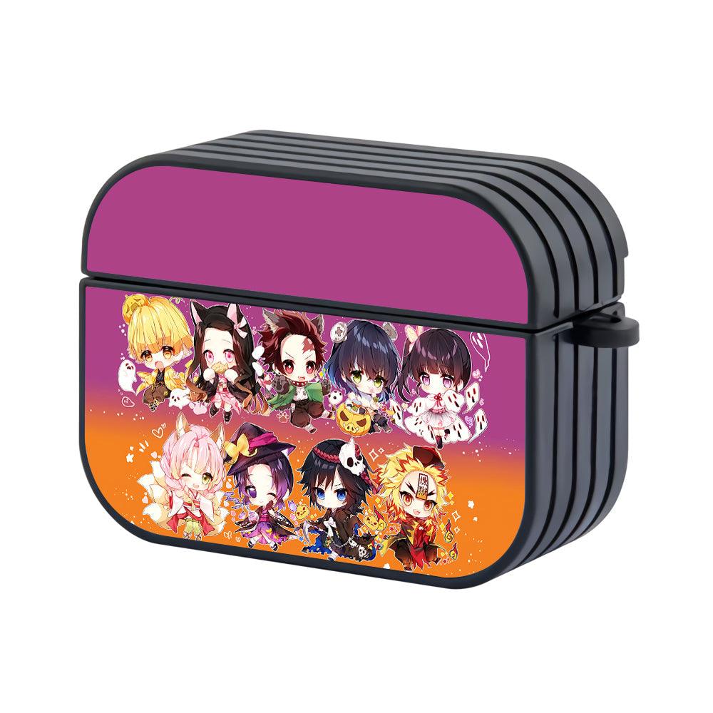 Demon Slayer Kimetsu no Yaiba Chibi Apple Airpods Pro 3 Case-Black-Carneyforia