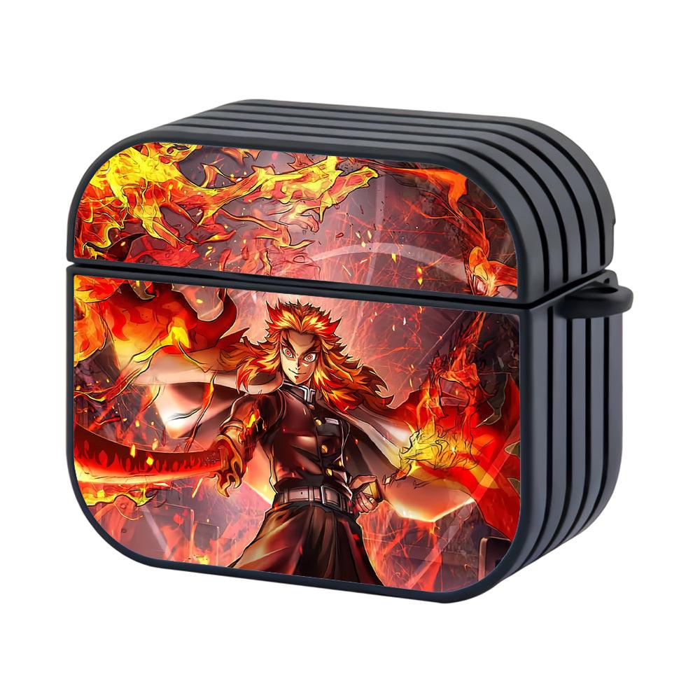 Demon Slayer Rengoku Blade of Fire Apple Airpods 4 Case Black